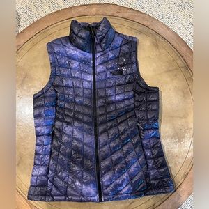 Thermoball Nano Puffer Vest The North Face Galaxy Print Size M EUC